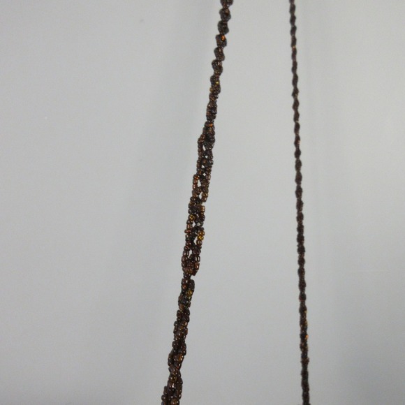 Vintage Brown Beaded Evening Bag Purse Shoulder Bag Party Cocktail Clutch 328 - Picture 6 of 14